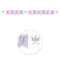 Enchanted Unicorn Baby Shower Banner - 2,14 m