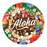 Tropische Aloha-Teller 23 cm - 6 Stk.