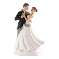 Figur für Hochzeitstorte von tanzenden Braut und Bräutigam - 20 cm