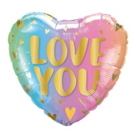 Love U Herz Ballon in 45 cm Farben