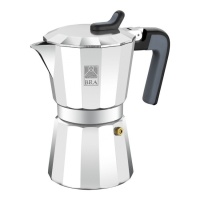 Italienische Kaffeemaschine 3 Tassen Deluxe2 vitro - Bra