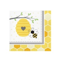 Baby Bee Servietten 16,5 x 16,5 cm - 16 Stück