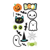 Sortierte temporäre Halloween-Tattoos - 15 Stück.