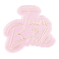 Team Bride rosa Thermoklebeaufnäher - 6 Stück.