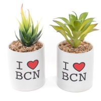 Künstliche Pflanze mit Topf I love BCN sortiert 8,2 x 9 cm - 1 Stück