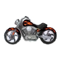 Schwarzer Motorrad-Ballon 115 x 57 cm - Conver Party