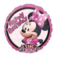 Minnie Mouse Luftballon mit Happy Birthday Musik 71 cm - Anagramm