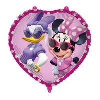 Minnie und Daisy herzförmiger Ballon 46 cm - Procos