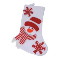 Schneemann Socke weiß 43 cm