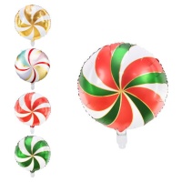 Runder bunter Spiralballon 35 cm - PartyDeco - 1 Stück