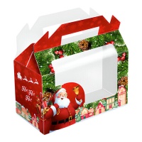 22 x 12 x 14 cm Weihnachtsbox für Kekse und Süßigkeiten mit Fenster