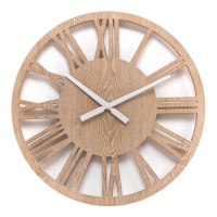 Wanduhr aus Holz mit römischen Ziffern 60 cm - DCasa