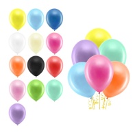 23 cm pastellfarbene Latexballons Regenbogen - PartyDeco - 10 Stück