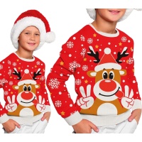 Kinder-Weihnachts-Rentier-Pullover