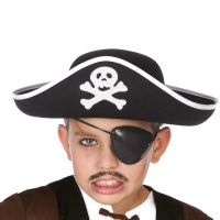 Piratenhut mit gekreuztem Totenkopf für Kinder