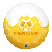 Buon Compleanno 46cm runder Bierballon - Grabo