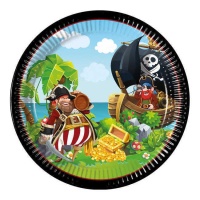 Piratenabenteurer Teller 23 cm - 8 Stück