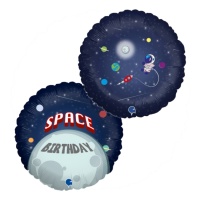 Space Birthday Ballon 46 cm - Grabo