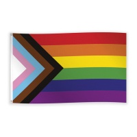 Regenbogenfarbene Pfeilflagge 90 x 150 cm