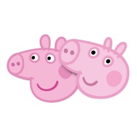 Peppa Pig Party-Masken - 6 Stück